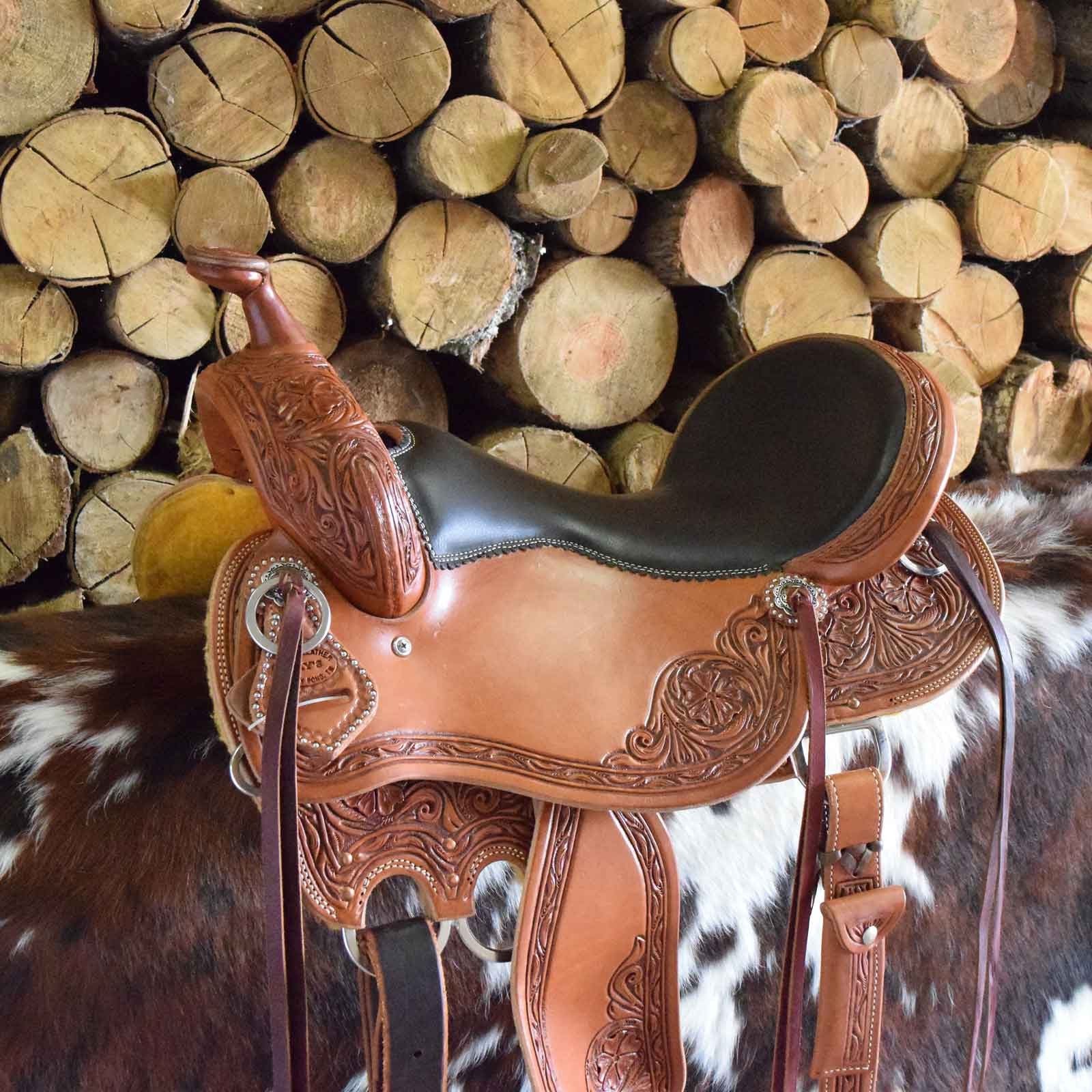 Custom leather Cowboy Saddle by Jay's Saddles in Tennessee 
